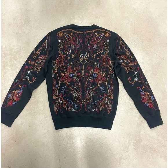 NWT Men’s Alexander McQueen Victorian Emb Skull Embroidered Crewneck Sweater - Picture 4 of 14